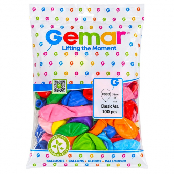 Купить Шары воздушные "Gemar" 13" (100шт). Микс цветов оптом